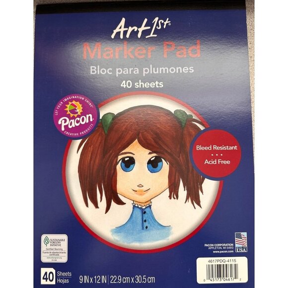 Set Of 3 Art Pads Watercolor Acrylic Marker Pads - Picture 4 of 4